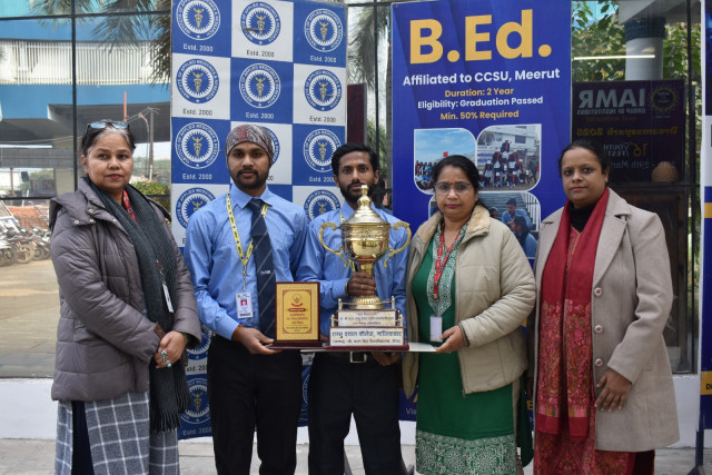 Saurabh Kumar student of B.Ed. first-year won first place in the inter-college debate competition